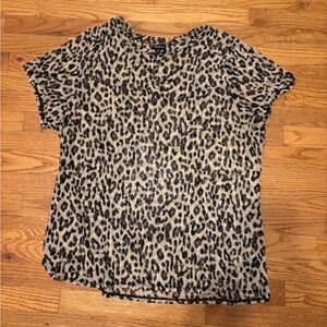 Torrid Animal Print Short Sleeve Top
